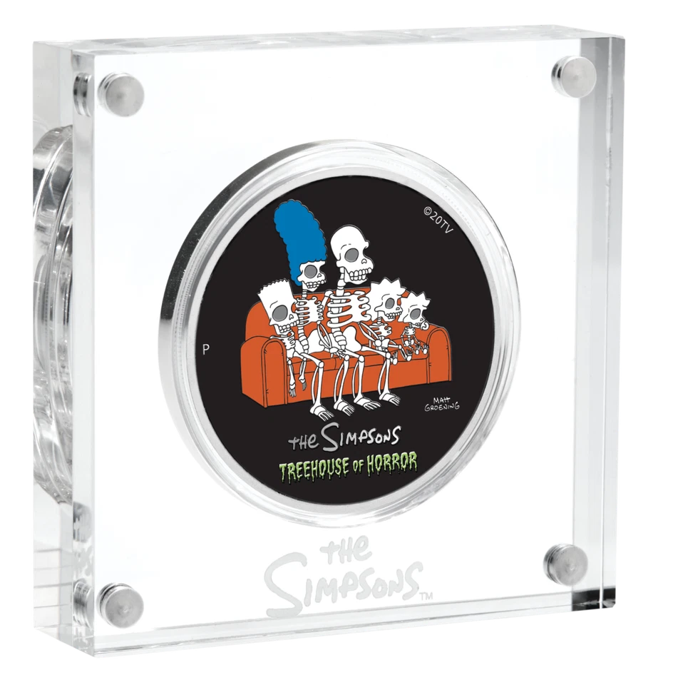 2022 Simpsons Series TREEHOUSE OF HORROR 1oz $1 Silver .9999 Dollar Coin - Image 4 of 4