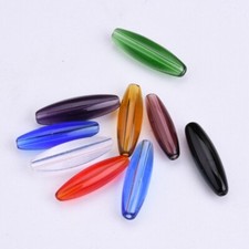 20pcs Oval Tube Shape 22x6mm Crystal Glass Loose Beads For Jewelry Making DIY