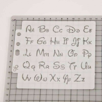 Alphabet Schablonen Buchstaben Vorlage Malen Scrapbooking Prägen Stempeln