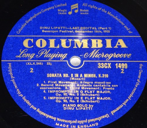 DINN LIPATTI BESACON FESTIVAL BLUE GOLD B/G MONO COLUMBIA 33CX 1499 1500 LP - Picture 7 of 11