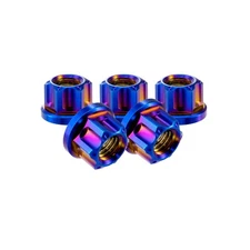 Rison Titanium Caliper Nuts M6/M8/M10 Hex Flange Nut for Motorcycle Bicycle 1PCS