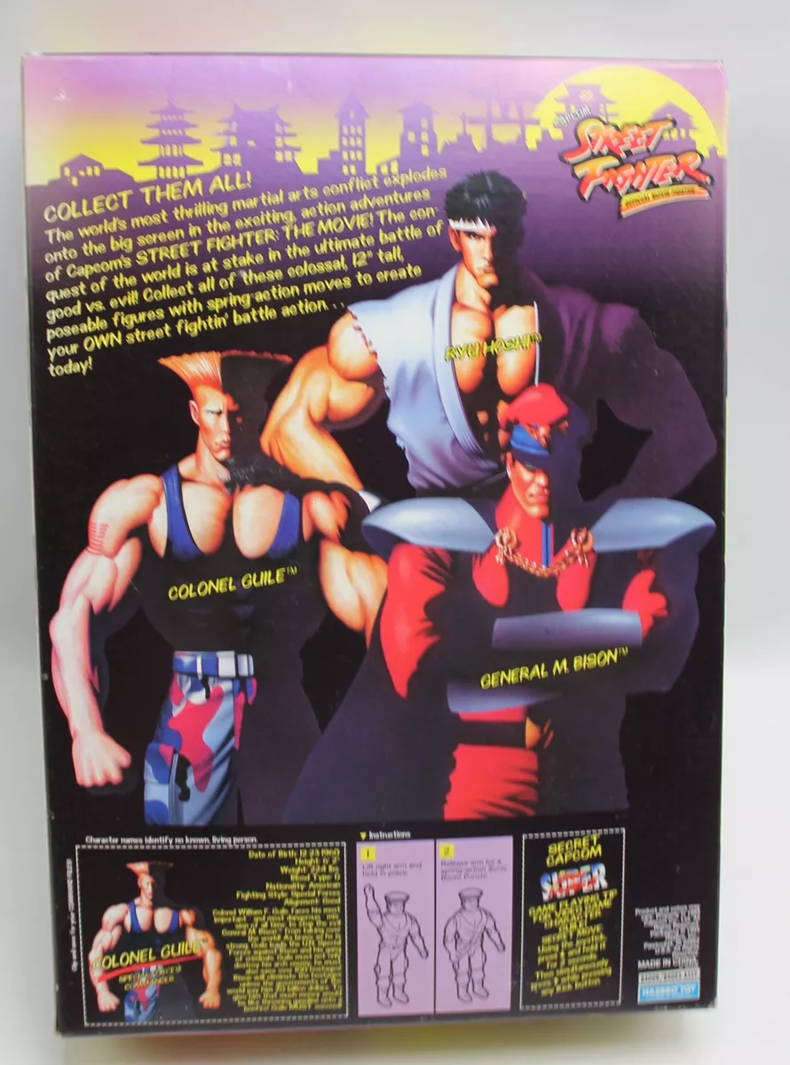 Street Fighter 1993 Colonel Guile 12in Figure Capcom Poseable Original Hasbro for sale online