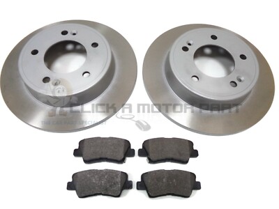 REAR 2 BRAKE DISCS AND PADS FOR KIA CEED 2013-2017 (MANUAL HANDBRAKE ONLY)