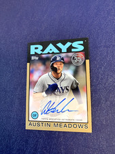 2021 Update 1986 Topps Gold /50 Austin Meadows #86A-AM Auto Rays SP