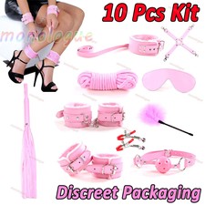 10pc Juguetes Eroticos Sexuales Para Adultos Conjunto De Esposas Cuerda Latigo