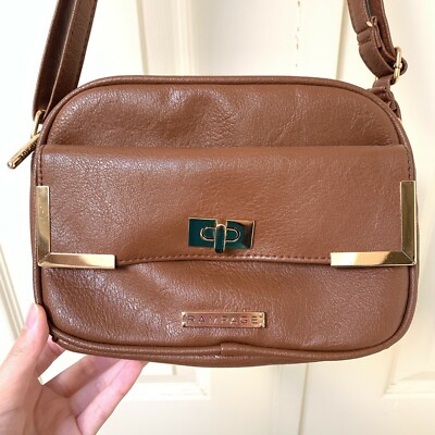 Rampage small brown tan shoulder bag crossbody purse handbag