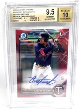2022 Bowman Chrome Carlos Aguiar Red Refractor Prospect Auto #1/5 BGS 9.5/10