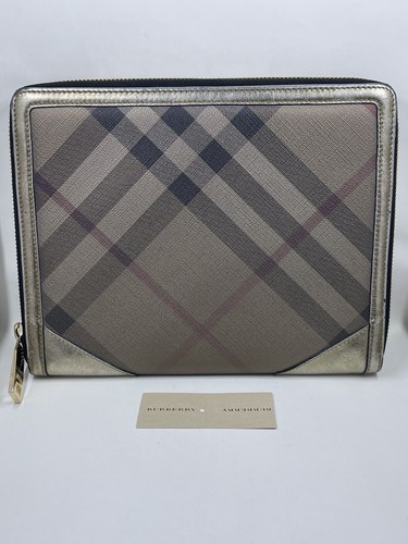 Burberry Iconic Metal Nova Check iPad Tablet Case Carrier Tech Accessory - Picture 1 of 18