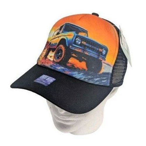 NEU Open Road Ford Bronco Early Years Vintage Cap Trucker Mesh Mütze Schirmmütze schwarz