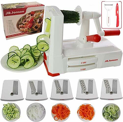 Spiralizer Vegetable Slicer 5 Blade Spiral Zucchini Noodle Pasta Spaghetti Maker For Sale Online Ebay