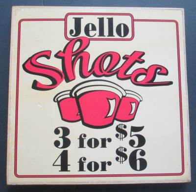 Vtg PUT IN BAY Bar Sign Wall Decor Sign Cafe Pub Man Cave Jello Shots        C84