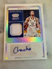 2023/24 Euroleague Crown Royale King's SERGIO RODRIGUEZ Patch AUTO 08/49