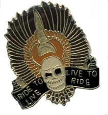 Pack of 24 Ride To Live Live To Ride Bike Motorcycle Hat Cap Lapel Pin HP1719