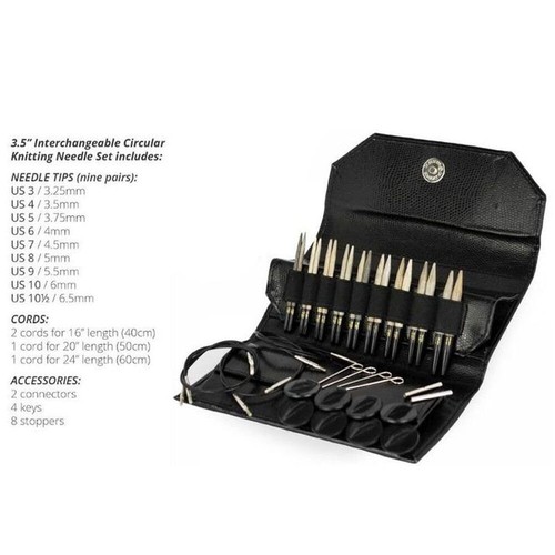 Lykke 3.5" Driftwood Interchangeable Gift Set in Black Faux Leather Pouch - Picture 2 of 4