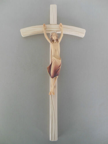 Kruzifix Holzkreuz schlicht modern Corpus Holz bemalt Balken 43 cm lang SH25 - Bild 1 von 3