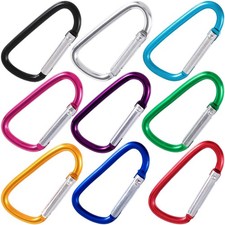 9pcs Zinc Alloy Keychain Clip, D-Shape Spring Snap Hooks Buckle, Heavy Duty K...
