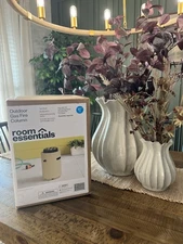 1lb Propane/Liquid Petroleum Gas Round Column Fire Pit Tan - Room Essentials