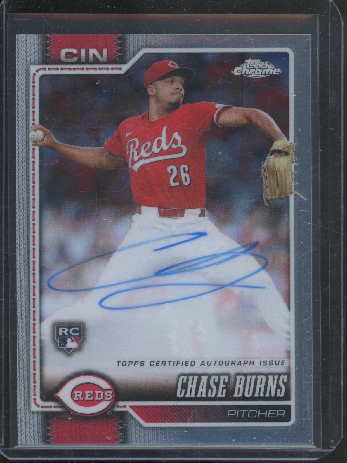 2026 Topps Chrome Baseball #RACB Chase Burns Auto RC Rookie view 1
