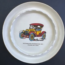 Chevrolet Dealer salesman's ashtray - Automotive Warehouse with phone # LARGE