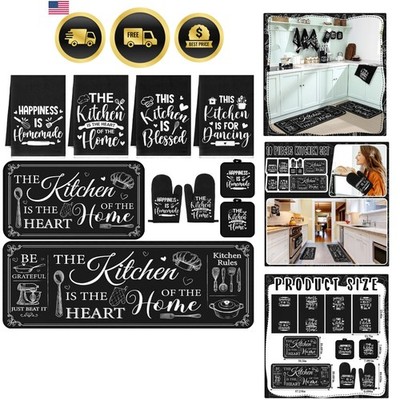 10 Pcs Farmhouse Kitchen Decor and Accessories Set 4 Kitchen Towels 2 Pot Hol...