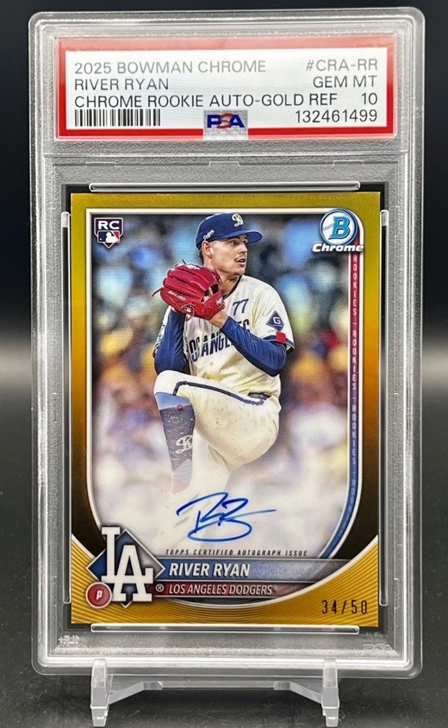 2025 Bowman Chrome Rookie Autographs River Ryan Gold Refractor /50 CRA-RR 💎