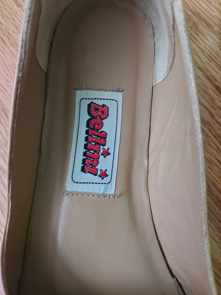 Zapatos planos de ballet Bellini de cuero nude talla 9 cosidos neutros informales todos los días Foto 4 de 4