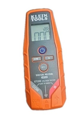 Klein Tools Tough Meter IP53 ET250 Voltage Tester Cat IV 600V No leads