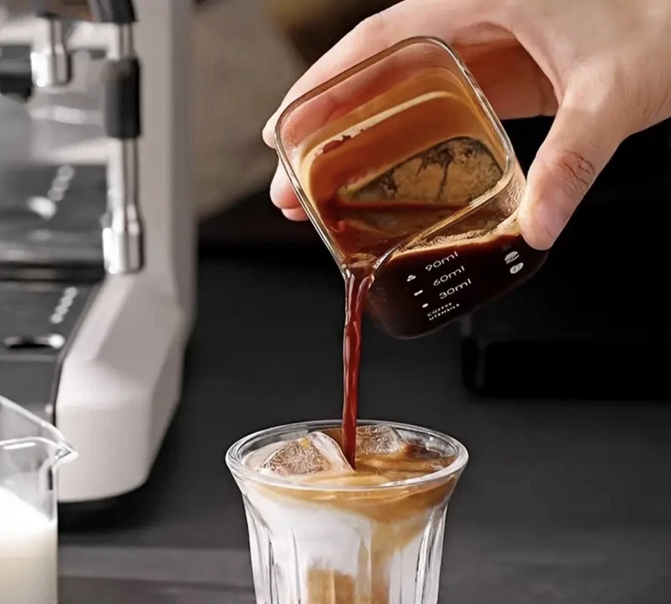 Изысканный квадратный Expresso выстрел чашки набор из 2 150 мл высокого боросиликатного стекла - Изображение 4 из 4