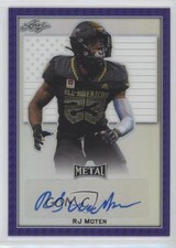 2020 Leaf Metal US Army All-American Bowl Purple 10/12 RJ Moten #BA-RM2 Auto m5e