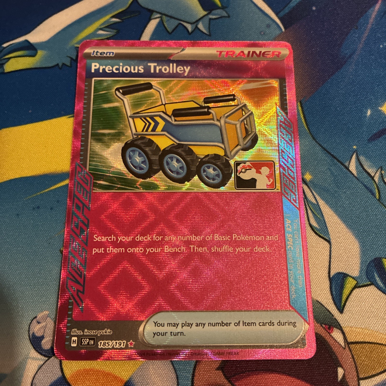 Precious Trolley 185/191  Ace Spec Prize Pack Series 8 Holo Pokemon Card NM