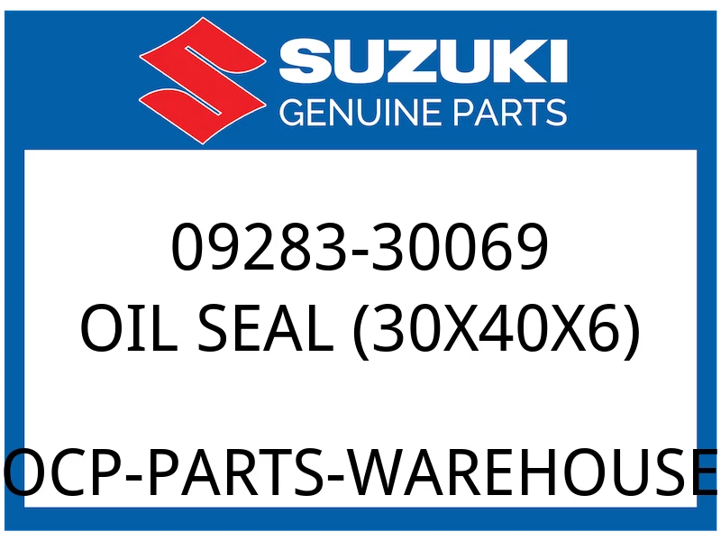 Suzuki OEM Part 09283-30069 SEAL, CRANKSHAFT OIL LH (30X40X6)