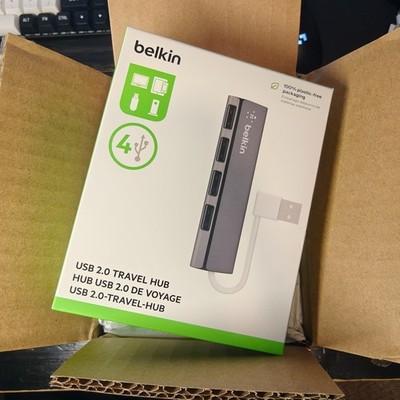 4x Belkin 4-Port Ultra Slim USB 2.0 Travel Hub BRAND NEW IN BOX USB HUB