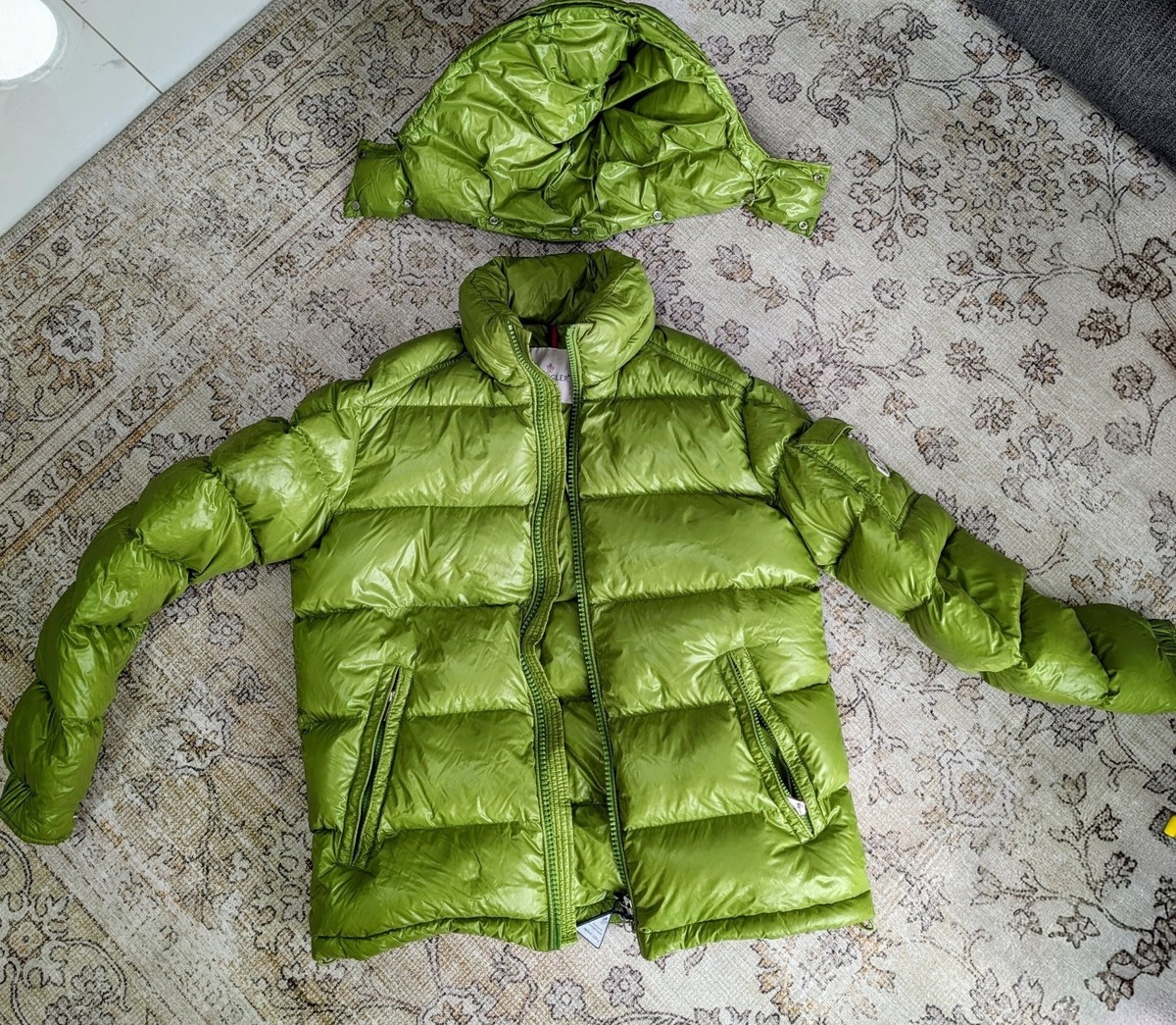 Moncler Green Puffer Jacket Men's Size M | eBay