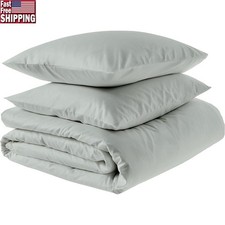 Organic Cotton Duvet Cover Set Full Queen Soft 300TC Sateen GOTS Certified New