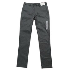 Uniqlo Chino Pants Mens Size 31x34 Flat Front Slim Fit Stretch Gray NEW