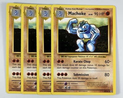 Pokemon Machoke 58/108 (4x) Playset Lot XY Evolutions Uncommon 2016 English