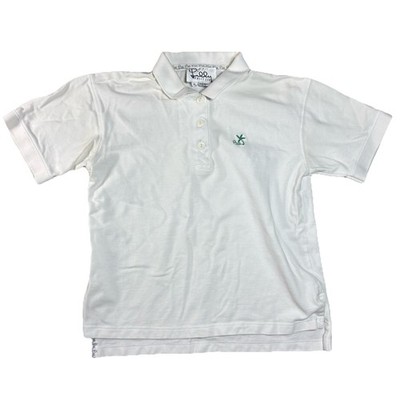 Lilly Pulitzer Polo Shirt Womens Size Small White Short Sleeve Logo Cotton Vtg