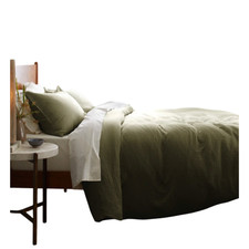 Organic Airy Gauze Duvet Cover Set King/Cal King Olive NWOT