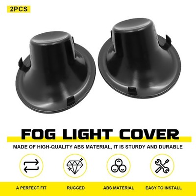 Fog Light Cover Set For 2015-2023 Dodge Challenger Front Driver Passenger Black