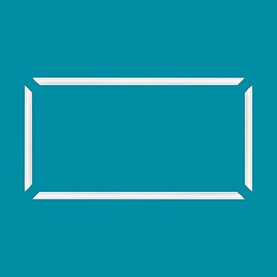 Outwater 48'' x 24'' White Pre-Mitered Wall Panel Frame Kit w/ Adhesive