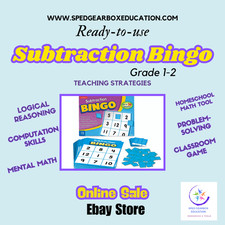 Subtraction Bingo Grade 1-2