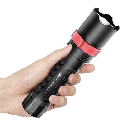 Hochleistungs LED Taschenlampe Wiederaufladbar Zoom Strahler Flutlicht für Wand