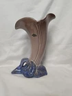 Stangl TERRA ROSE BLUE 8 1/2" LILY HORN VASE  #3612 No Cracks