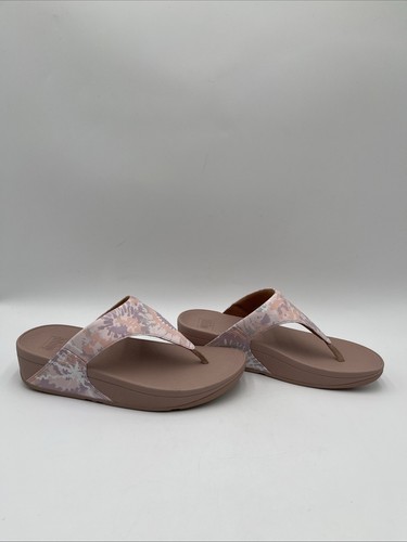 Women’s FitFlop Lulu Wedge Sandal Beige Multicolor Size 7.5
