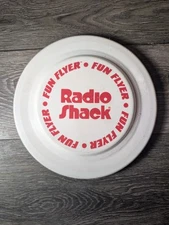 Vintage Radio Shack Fun Flyer Frisbee Advertising White Red Made in Netherlands