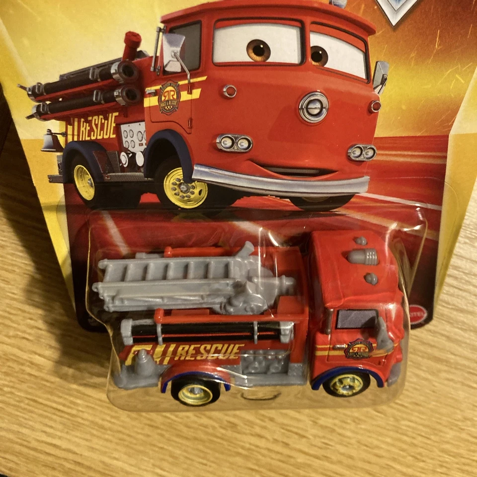 2025 DISNEY PIXAR CARS RACE & RESCUE SARGE & RED the FIRE TRUCK - Image 3 of 4