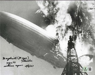 Deceased Hindenburg Disaster Witness Marge Thielke Autographed 8x10 Beckett Auth