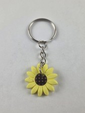 Sunflower Flower Novelty Keychain Charm Accessories Yellow. KC-28 