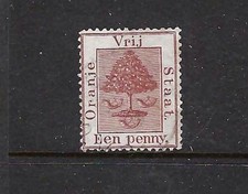 Orange Free State 1868 SG 2 1d Red-Brown (I think). Used.