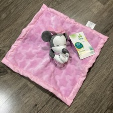 Disney Store Baby Blankie Lovey Blanket Minnie Mouse WITH TAGS Pink Sleeping